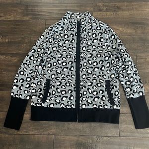 Rachel Zoe black leopard print sweater